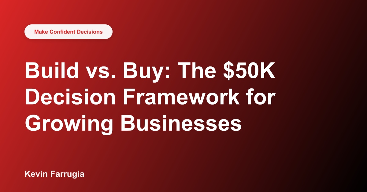 Build vs. Buy: The $50K Decision Framework for Growing Businesses